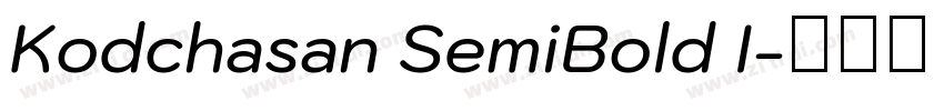 Kodchasan SemiBold I字体转换